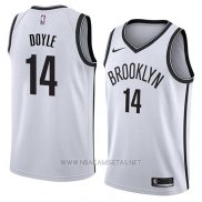 Camiseta Brooklyn Nets Milton Doyle NO 14 Association 2018 Blanco