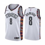 Camiseta Brooklyn Nets Spencer Dinwiddie NO 8 Ciudad Blanco