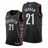 Camiseta Brooklyn Nets Treveon Graham NO 21 Ciudad Edition Negro