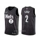 Camiseta Brooklyn Nets Tyler Cook NO 2 Earned 2020-21 Negro