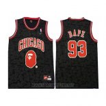 Camiseta Chicago Bulls Bape NO 93 Mitchell & Ness Negro