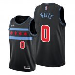 Camiseta Chicago Bulls Coby White NO 0 Ciudad 2018-19 Negro