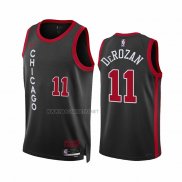 Camiseta Chicago Bulls Demar Derozan NO 11 Ciudad 2023-24 Negro