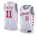 Camiseta Chicago Bulls Derrick Walton NO 11 Ciudad 2018 Blanco