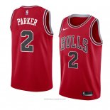 Camiseta Chicago Bulls Jabari Parker NO 2 Icon 2018 Rojo
