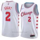 Camiseta Chicago Bulls Jerian Grant NO 2 Ciudad 2018 Blanco