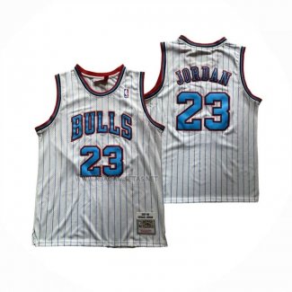 Camiseta Chicago Bulls Michael Jordan NO 23 Mitchell & Ness 1997-98 Blanco3
