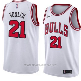 Camiseta Chicago Bulls Noah Vonleh NO 21 Association 2018 Blanco