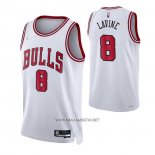 Camiseta Chicago Bulls Zach Lavine NO 8 Association 2021 Blanco