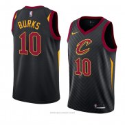 Camiseta Cleveland Cavaliers Alec Burks NO 10 Statement 2018 Negro