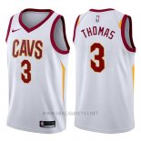 Camiseta Cleveland Cavaliers Isaiah Thomas NO 3 2017-18 Blanco
