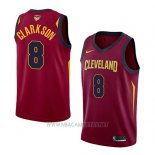 Camiseta Cleveland Cavaliers Jordan Clarkson NO 8 Icon 2017-18 Finals Bound Rojo