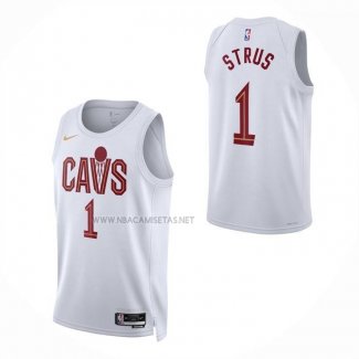 Camiseta Cleveland Cavaliers Max Strus NO 1 Asociacion 2025-26 Blanco