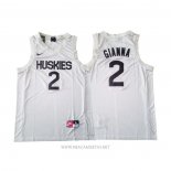 Camiseta College Huskies Memorial Gianna NO 2 Blanco