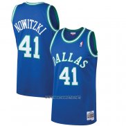 Camiseta Dallas Mavericks Dirk Nowitzki NO 41 Mitchell & Ness 1998-99 Azul