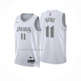 Camiseta Dallas Mavericks Kyrie Irving NO 11 Ciudad 2024-25 Blanco