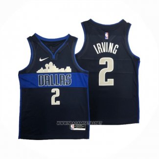 Camiseta Dallas Mavericks Kyrie Irving NO 2 Statement Azul