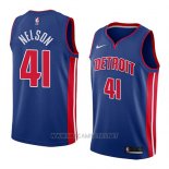 Camiseta Detroit Pistons Jameer Nelson NO 41 Icon 2018 Azul