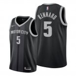 Camiseta Detroit Pistons Luke Kennard NO 5 Ciudad Edition Negro