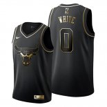 Camiseta Golden Edition Chicago Bulls Coby White NO 0 Negro