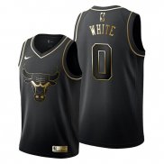 Camiseta Golden Edition Chicago Bulls Coby White NO 0 Negro