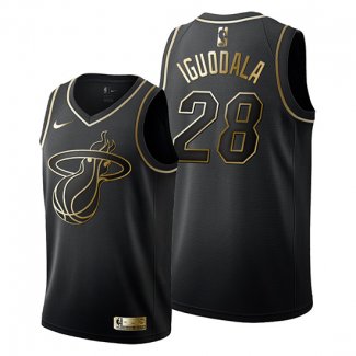 Camiseta Golden Edition Miami Heat Andre Iguodala NO 28 2019-20 Negro