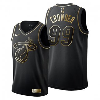 Camiseta Golden Edition Miami Heat Jae Crowder NO 99 2019-20 Negro