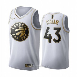 Camiseta Golden Edition Toronto Raptors Pascal Siakam NO 43 Blanco