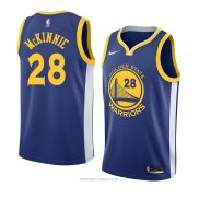 Camiseta Golden State Warriors Alfonzo Mckinnie NO 28 Icon 2018 Azul