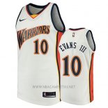 Camiseta Golden State Warriors Jacob Evans III NO 10 2009-10 Hardwood Classics Blanco