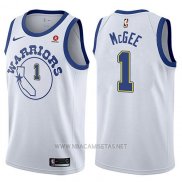 Camiseta Golden State Warriors Javale Mcgee NO 1 Hardwood Classic 2017-18 Blanco