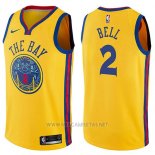 Camiseta Golden State Warriors Jordan Bell NO 2 Chinese Heritage Ciudad 2017-18 Amarillo