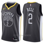 Camiseta Golden State Warriors Jordan Bell NO 2 The Town Statement 2017-18 Negro