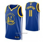 Camiseta Golden State Warriors Klay Thompson NO 11 Icon 2022 NBA Finals Azul