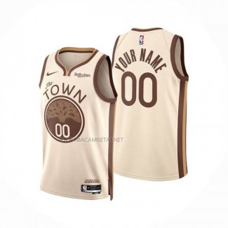 Camiseta Golden State Warriors Personalizada Ciudad 2025-26 Crema