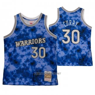 Camiseta Golden State Warriors Stephen Curry NO 30 Galaxy Azul