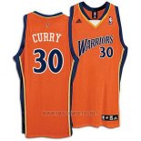 Camiseta Golden State Warriors Stephen Curry NO 30 Retro Naranja