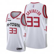 Camiseta Houston Rockets Robert Covington NO 33 Ciudad 2019-20 Blanco