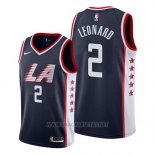 Camiseta Los Angeles Clippers Kawhi Leonard NO 2 Ciudad 2019 Negro