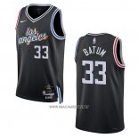 Camiseta Los Angeles Clippers Nicolas Batum NO 33 Ciudad 2022-23 Negro