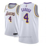 Camiseta Los Angeles Lakers Alex Caruso NO 4 Association 2018-19 Blanco