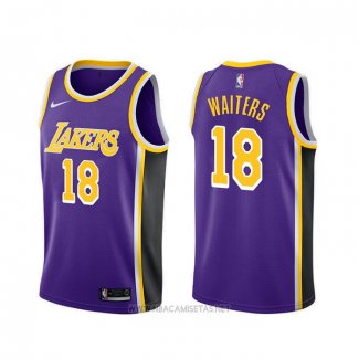 Camiseta Los Angeles Lakers Dion Waiters NO 18 Statement Violeta