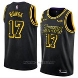 Camiseta Los Angeles Lakers Isaac Bonga NO 17 Ciudad 2017-18 Negro