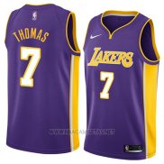 Camiseta Los Angeles Lakers Isaiah Thomas NO 7 Statement 2018 Violeta