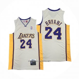 Camiseta Los Angeles Lakers Kobe Bryant NO 24 Hardwood Classics 2008-2009 Blanco