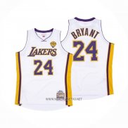 Camiseta Los Angeles Lakers Kobe Bryant NO 24 Mitchell & Ness 2009-10 Blanco