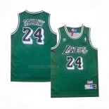 Camiseta Los Angeles Lakers Kobe Bryant NO 24 Retro Verde