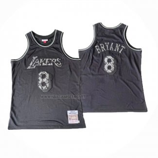 Camiseta Los Angeles Lakers Kobe Bryant NO 8 Swingman Mitchell & Ness 1996-97 Negro