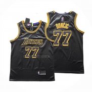 Camiseta Los Angeles Lakers Luka Doncic NO 77 2024-25 Negro