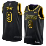 Camiseta Los Angeles Lakers Luol Deng NO 9 Ciudad 2018 Negro